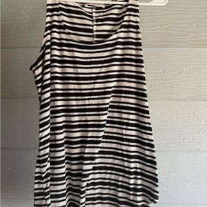 Zenana Outfitters Black and White Striped Tank